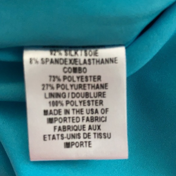 Milly Silk Leather Strap Flyaway Aqua Blue Tank Top Camisole - XS - Picture 12 of 15